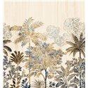 Casamance|Papier peint panoramique palmiers tropicaux beige et blanc|Panoramiques