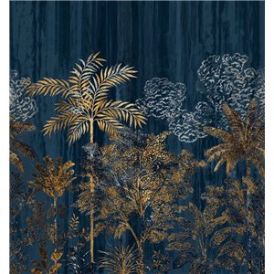 Casamance|Wall mural tropical palms green blue classic tropical style|Wallmurals 2