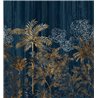 Casamance|Wandbild tropische Palmen blau botanischer Vintage-Stil|Wandbild