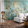 Casamance|Mural pared palmeras tropicales verde azul estilo tropical clásico|Murales de Pared