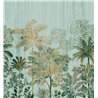 Casamance|Papier peint panoramique palmiers tropicaux vert bleu style tropical classique|Panoramiques
