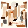 Casamance|Wall mural abstract brown beige with geometric shapes|Wallmurals