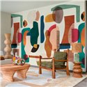 Casamance|Wandbild abstrakt mehrfarbig mit organischen Formen|Wandbild