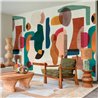 Casamance|Wall mural abstract multicolor with organic shapes|Wallmurals