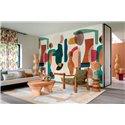Casamance|Wandbild abstrakt mehrfarbig mit organischen Formen|Wandbild