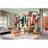 Casamance|Wandbild abstrakt mehrfarbig mit organischen Formen|Wandbild