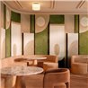 Casamance|Wall mural abstract lime painting brown green modern|Wallmurals