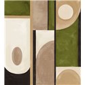 Casamance|Wall mural abstract lime painting brown green modern|Wallmurals