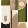 Casamance|Wall mural abstract lime painting brown green modern|Wallmurals