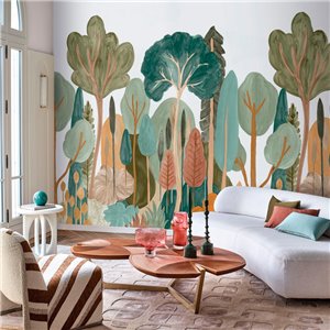 Eijffinger|Wall mural worn tiles white grey|Wallmurals
