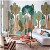 Casamance|Wandbild minimalistischer Wald grün mehrfarbig modern|Wandbild