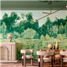 Casamance|Wall mural wooded landscape oil painting impressionist green|Wallmurals