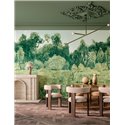 Casamance|Wall mural wooded landscape oil painting impressionist green|Wallmurals