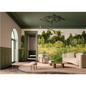 Casamance|Mural pared paisaje boscoso al óleo estilo impresionista verde|Murales de Pared 2