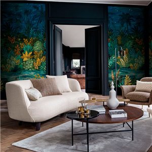 Casamance|Mural pared estilo Art Déco con garzas y arcos geométricos|Murales de Pared