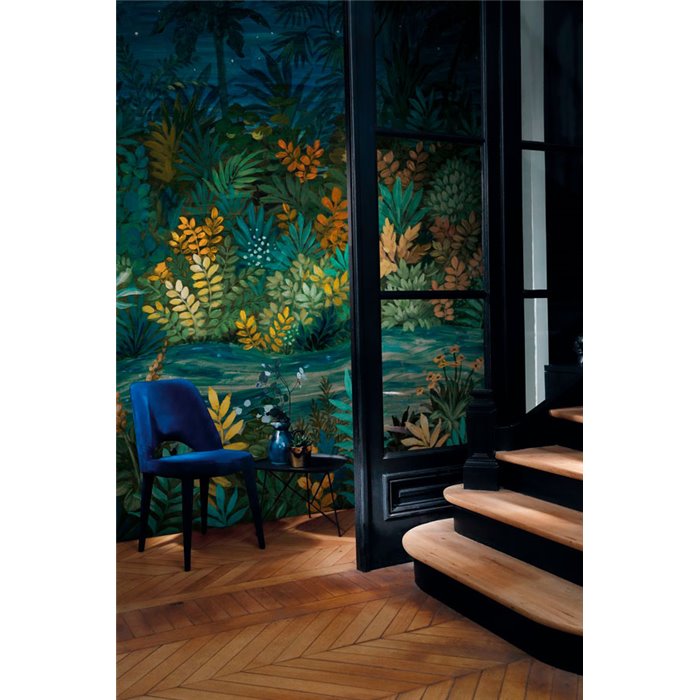 Casamance|Wandbild künstlerische Komposition tropische Pflanzen und Blumen|Wandbild