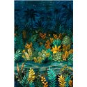 Casamance|Wall mural artistic composition tropical plants and flowers|Wallmurals