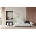 Casamance|Wall mural charcoal sketch tropical landscape with green palm grove|Wallmurals