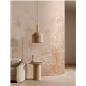 Casamance|Wall mural charcoal sketch tropical landscape with beige palm grove|Wallmurals