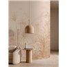 Casamance|Wandbild Kohlezeichnung tropische Landschaft mit beigem Palmenhain|Wandbild