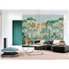 Casamance|Papier peint panoramique paysage tropical palmiers style Art Nouveau|Panoramiques