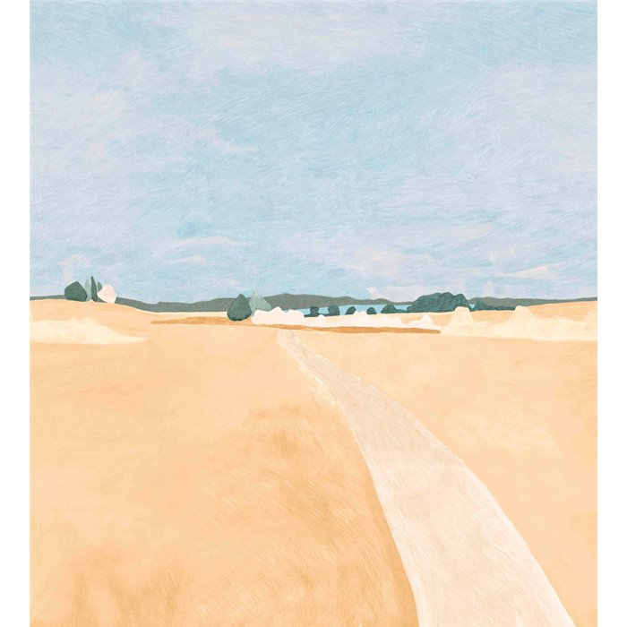 Casamance|Wall mural modern art countryside landscape with abstract touch|Wallmurals