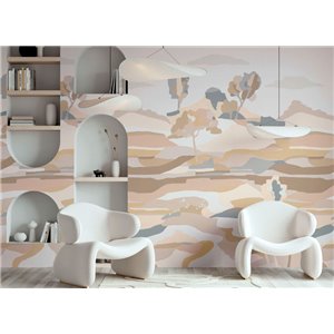 Papeldecor|Papier peint panoramique paysage montagneux avec brume|Panoramiques 2