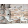 Casamance|Wall mural stylized landscape with abstract focus|Wallmurals