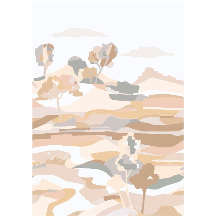 Casamance|Papier peint panoramique paysage stylisé avec approche abstraite|Panoramiques