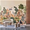 Casamance|Mural pared paisaje montañoso arte asiático marrón beige|Murales de Pared