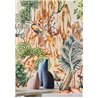 Casamance|Wall mural mountainous landscape Asian art brown beige|Wallmurals