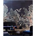 Casamance|Wall mural mountainous landscape Asian art grey blue|Wallmurals