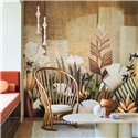 Casamance|Wandbild Blumengarten japanische Gingko-Blätter mehrfarbig|Wandbild