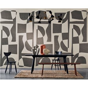 Casamance|Papier peint abstrait doré avec feuilles métalliques|Haut Gamme 2