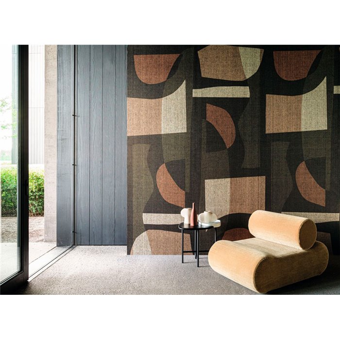 Casamance|Mural pared composición geométrica orgánica verde negro|Murales de Pared