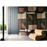 Casamance|Wandbild geometrische Komposition organisch grün schwarz|Wandbild