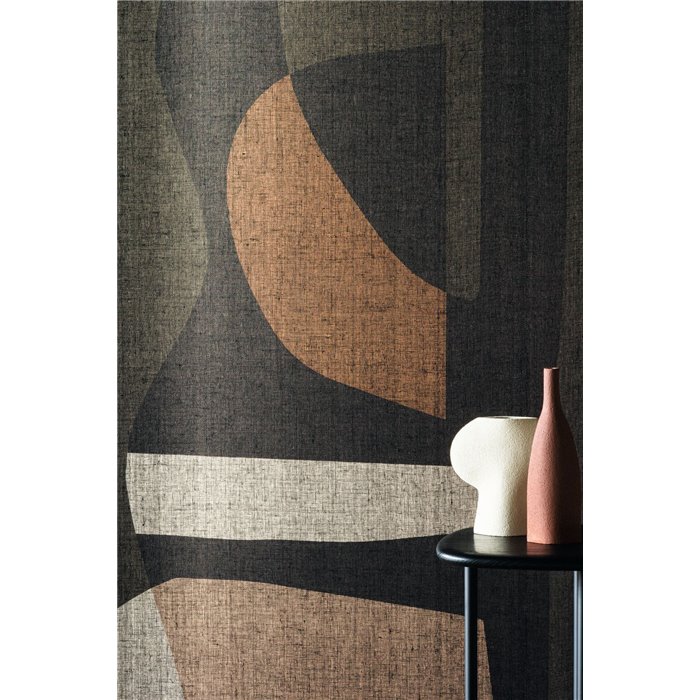 Casamance|Wandbild geometrische Komposition organisch grün schwarz|Wandbild