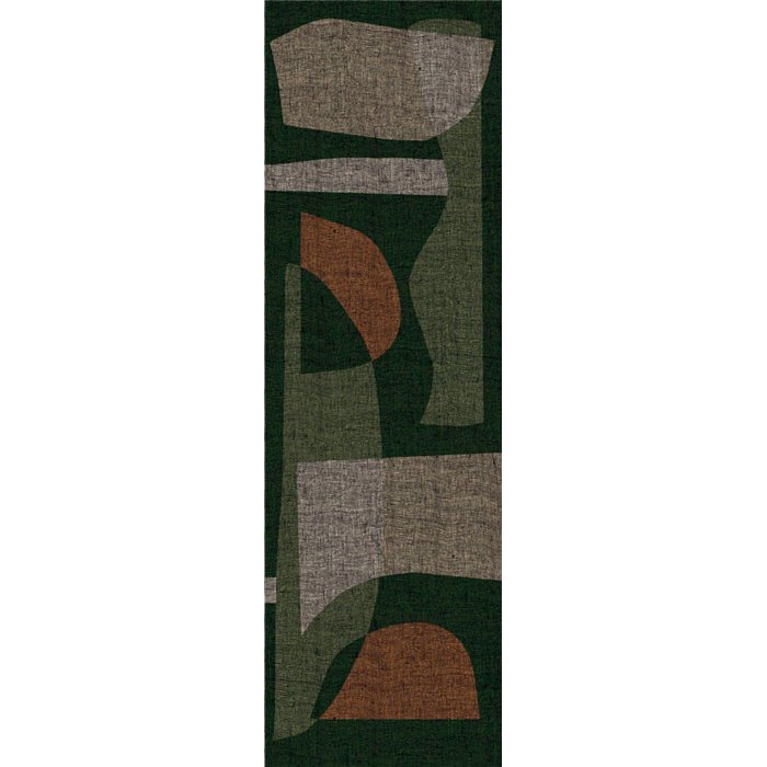 Casamance|Wandbild geometrische Komposition organisch grün schwarz|Wandbild