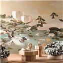 Casamance|Wall mural oriental landscape Japanese garden and pond green|Wallmurals