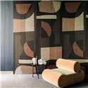 Casamance|Wandbild geometrische Komposition organisch grün schwarz|Wandbild
