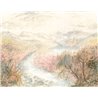 Casadeco|Papier peint panoramique paysage impressionniste avec ruisseau et prairies|Panoramiques
