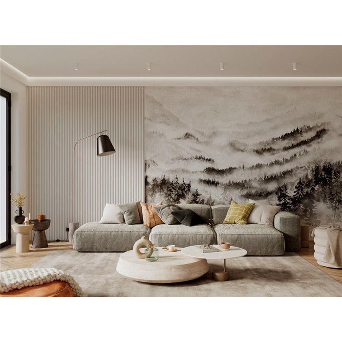 Casadeco|Wall mural alpine landscape under morning fog|Wallmurals