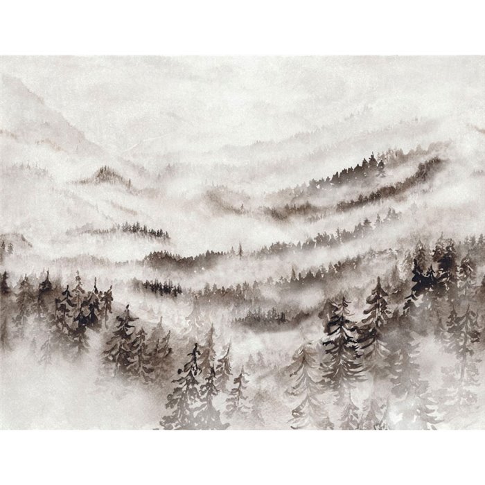 Casadeco|Wall mural alpine landscape under morning fog|Wallmurals