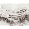 Casadeco|Wandbild Alpenlandschaft unter morgendlichem Nebel|Wandbild