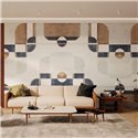 Casadeco|Wall mural geometric composition chromatic gradient circles|Wallmurals