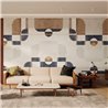 Casadeco|Wandbild geometrische Komposition chromatische Farbverlaufskreise|Wandbild