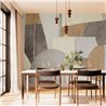 Casadeco|Wall mural abstract color blocks light blue and brown|Wallmurals