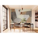 Casadeco|Wall mural abstract color blocks light blue and brown|Wallmurals