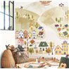 Casadeco|Papier peint panoramique maisons de village et montgolfières|Panoramiques