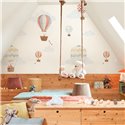 Casadeco|Mural pared animales en globos aerostáticos|Murales de Pared